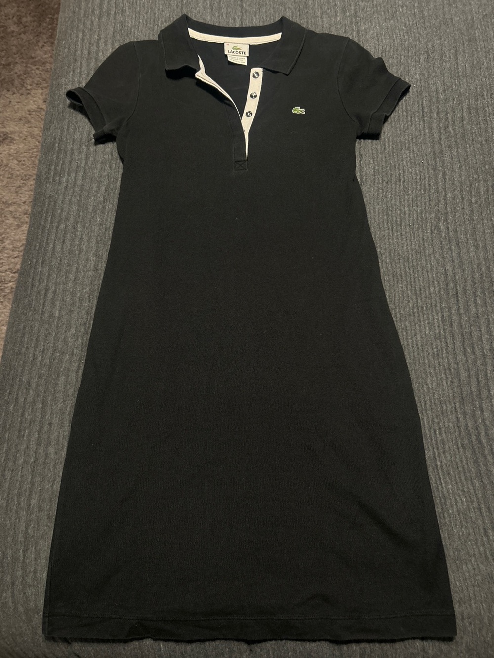Vintage Lacoste Black Polo Shirt Dress